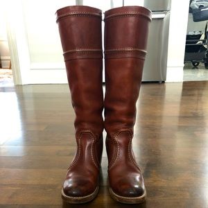 Frye Boots - Jane Stitch in Redwood Brown - size 7 1/2